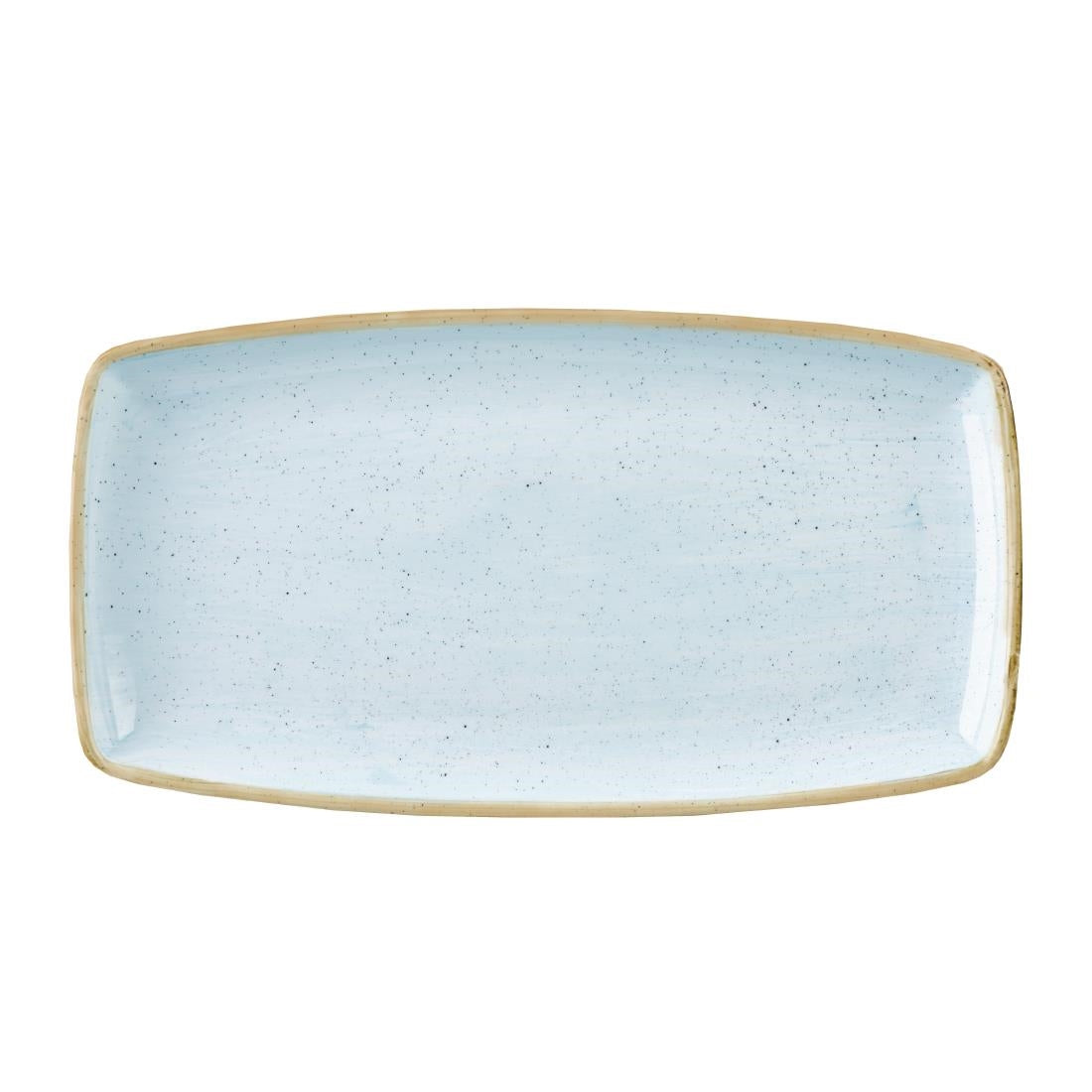 Churchill Stonecast Rectangular Plate Duck Egg Blue 210mm (Pack of 6)