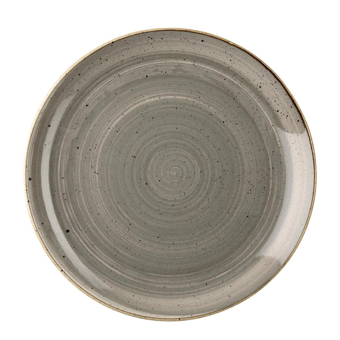 Churchill Stonecast Round Coupe Plate Peppercorn Grey 185mm