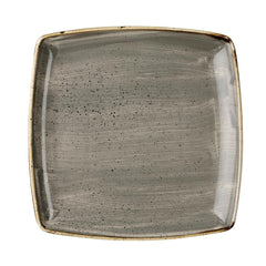 Churchill Stonecast Deep Square Plate Peppercorn Grey 260mm (Pack of 6)