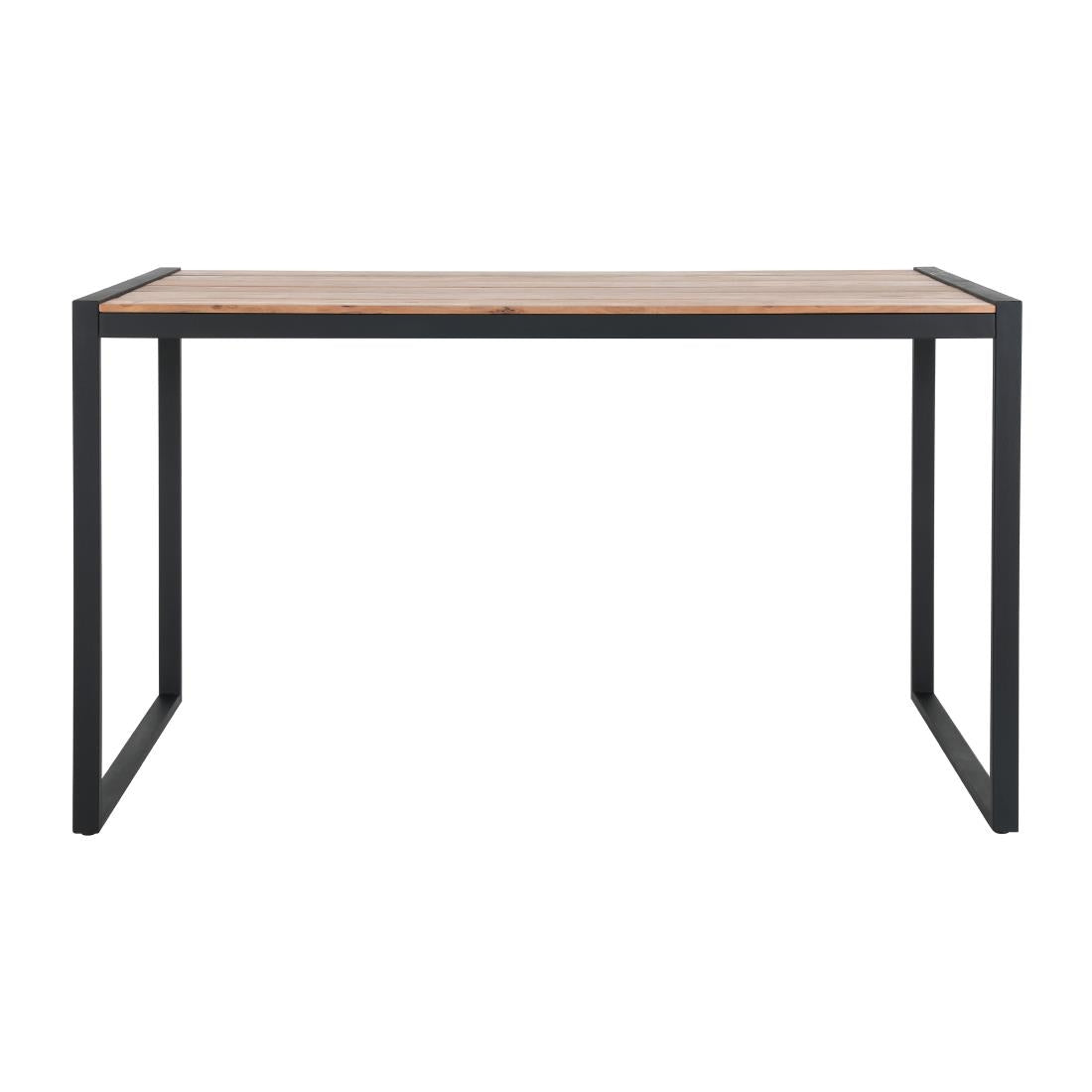 Bolero Steel and Acacia Industrial Bar Table 1800x900mm