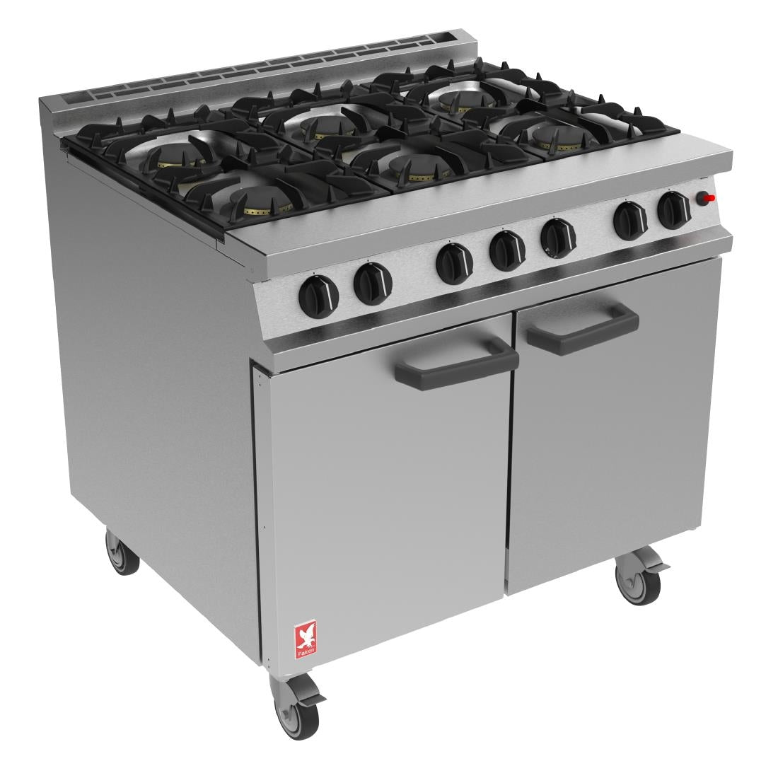 Falcon 6 Burner Dominator Plus Oven Range G3101 Natural Gas with Castors