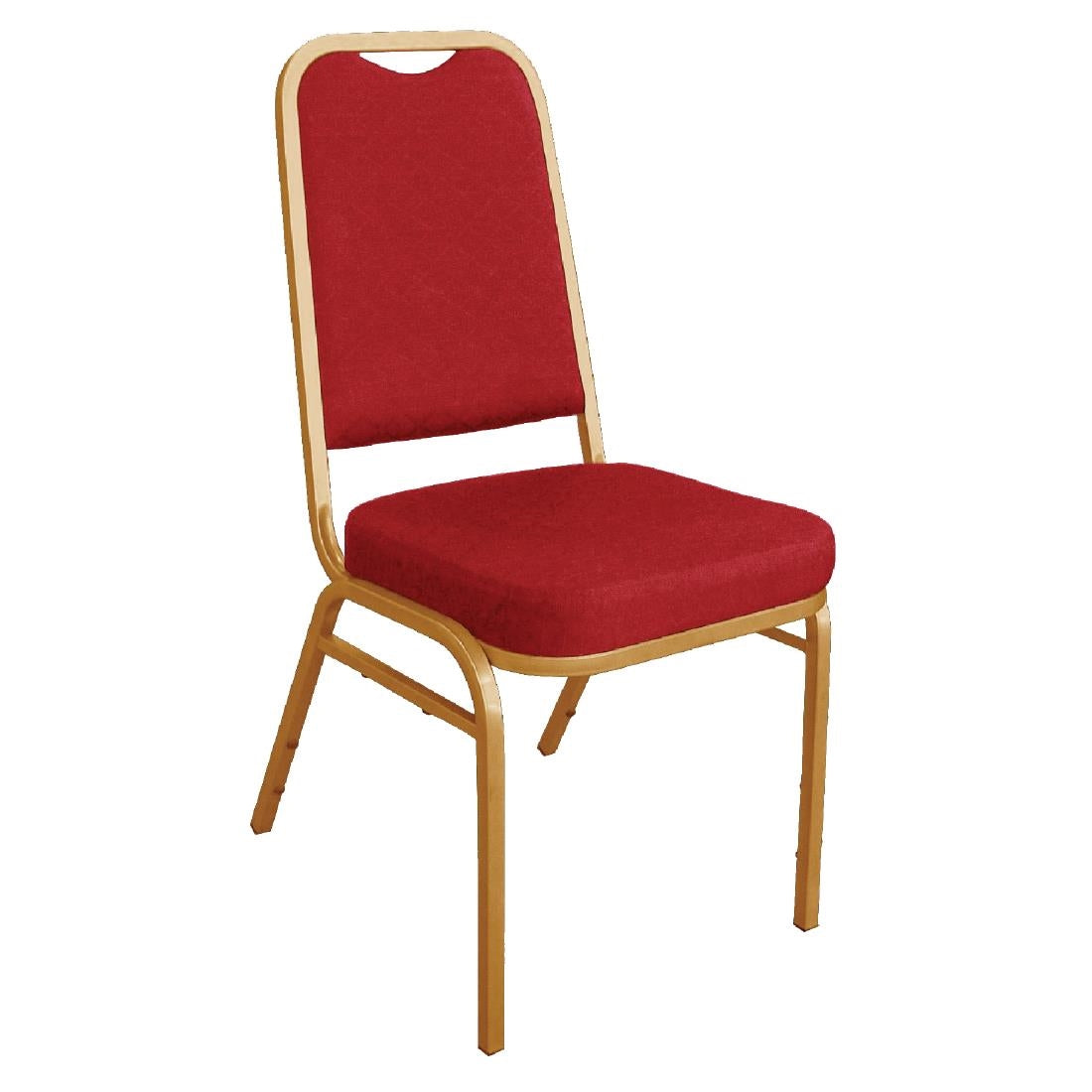 Bolero Square Back Banquet Chairs Red & Gold (Pack of 4)