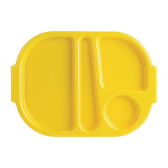 Olympia Kristallon Small Polycarbonate Compartment Food Trays Yellow 321mm