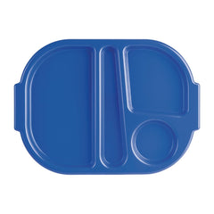 Olympia Kristallon Small Polycarbonate Compartment Food Trays Blue 321mm