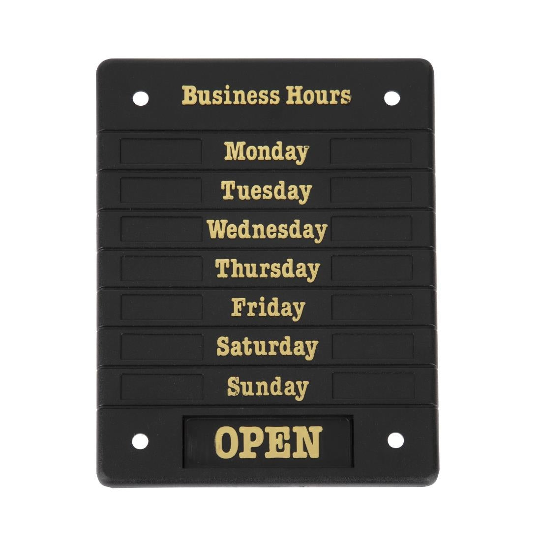 Beaumont Adjustable Opening Hours Display