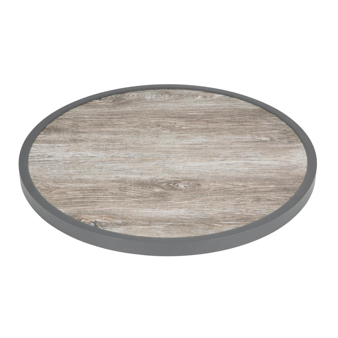 Bolero Fibre Glass Round Table Top Wood Effect 580mm