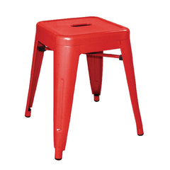 Bolero Bistro Steel Low Stool Red (Pack Of 4)