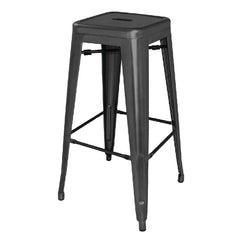 Bolero Bistro Steel High Stool Black (Pack of 4)