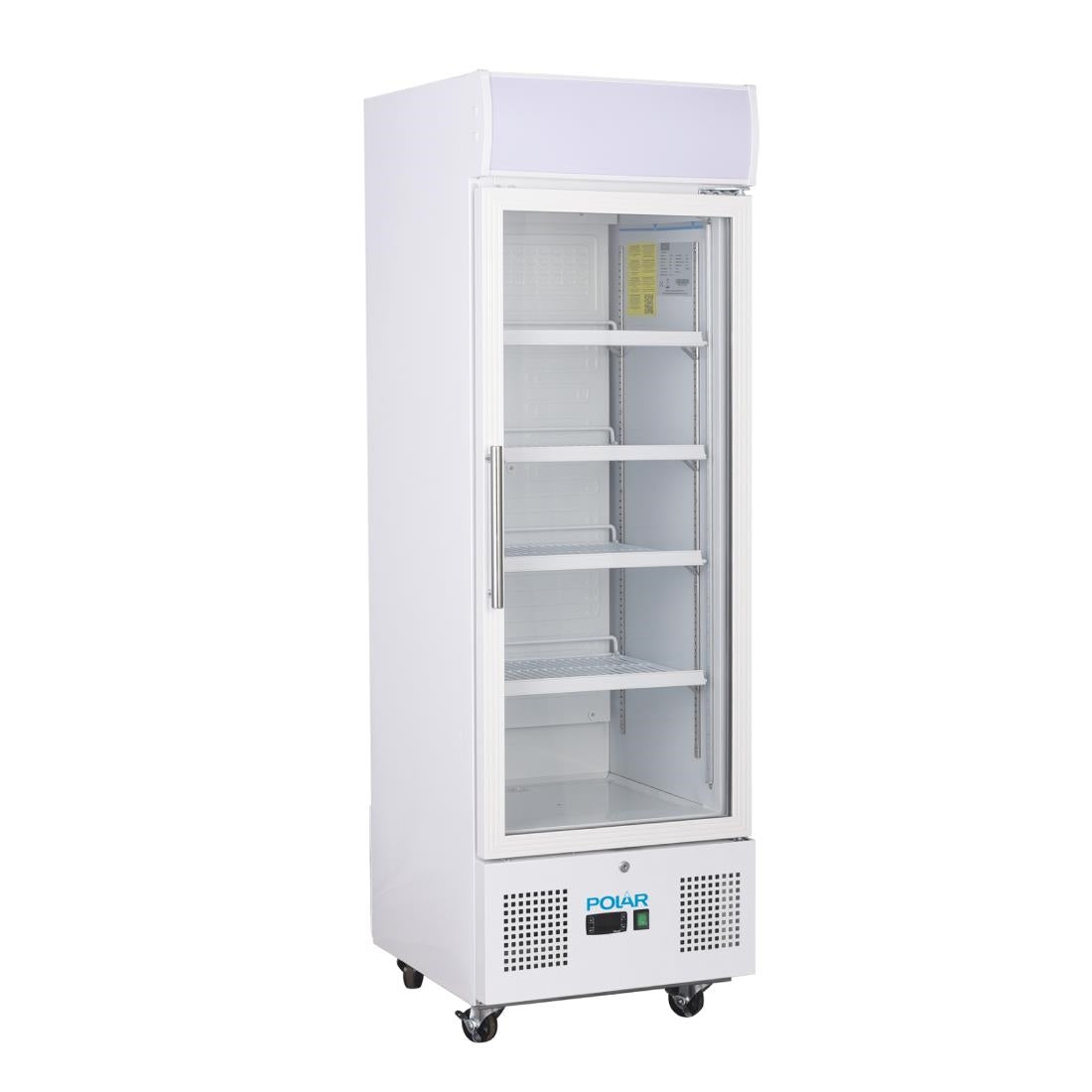 Polar G-Series Upright Display Fridge 218Ltr White