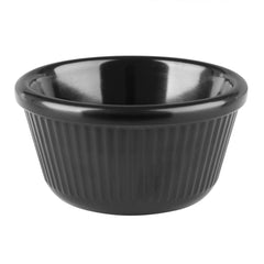 Olympia Kristallon Melamine Fluted Ramekins Black 70mm (Pack of 12)