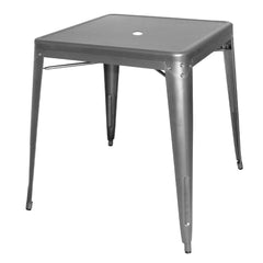 Bolero Bistro Square Steel Table Gun Metal 668mm