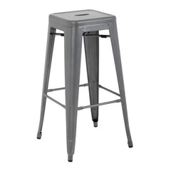 Bolero Bistro Steel High Stool Gun Metal (Pack of 4)