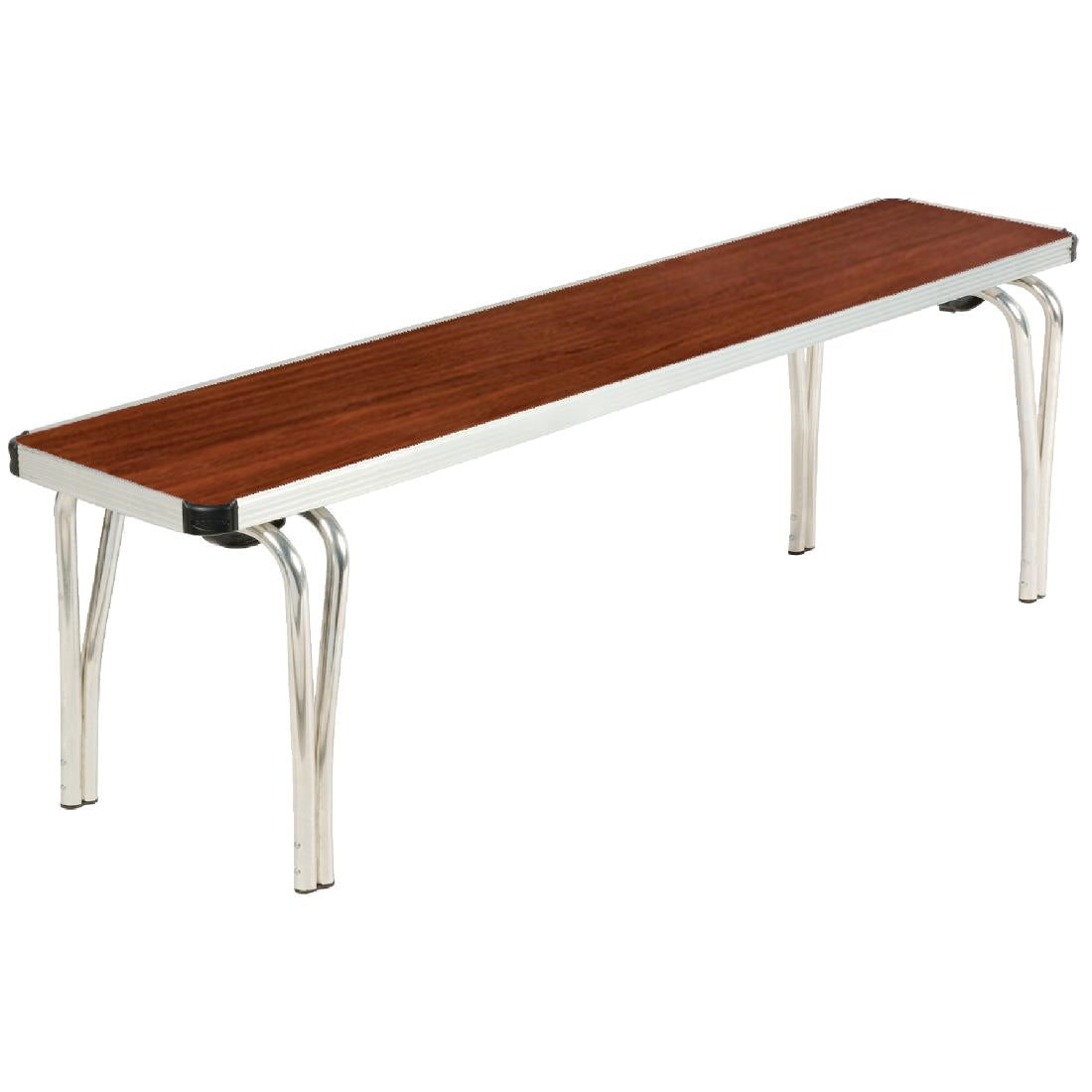 Gopak Contour Stacking Bench Teak Effect 4ft