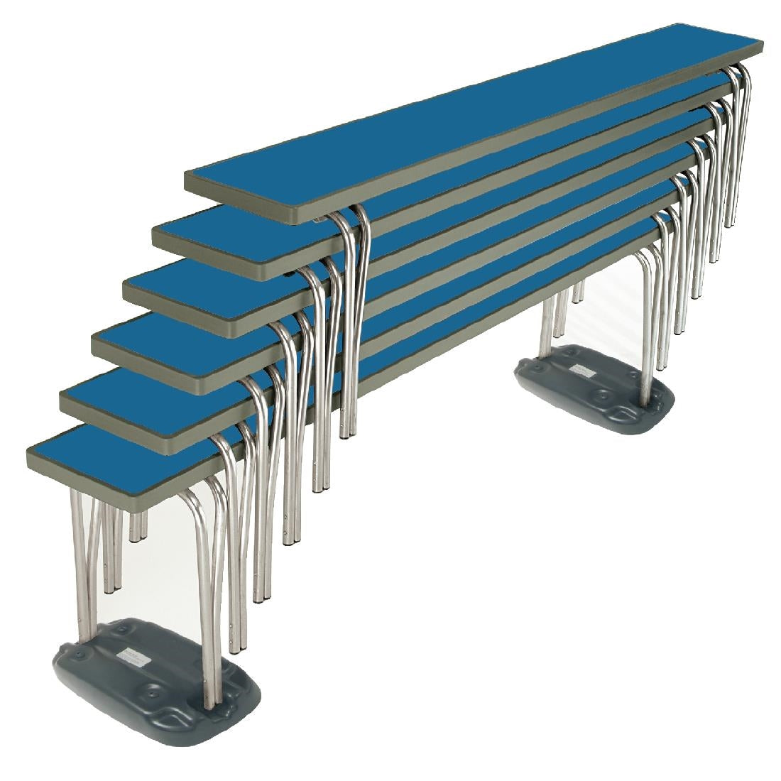 Gopak Contour Stacking Bench Blue 6ft