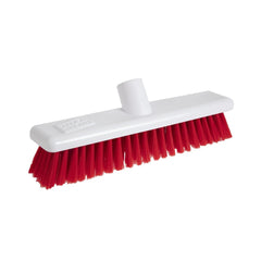 Jantex Hygiene Broom Soft Bristle Red 12in