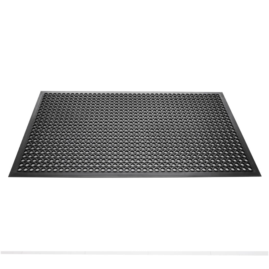 Jantex Rubber Anti Fatigue Anti Slip Floor Safety Mat Black 1500 x 900mm