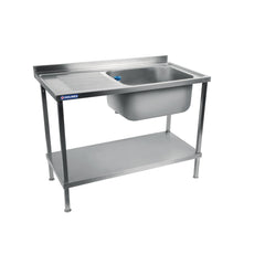 Vogue Fully Assembled Stainless Steel Sink Left Hand Drainer 1000mm