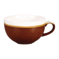 Churchill Monochrome Cappuccino Cup Cinnamon Brown 225ml (Pack of 12)