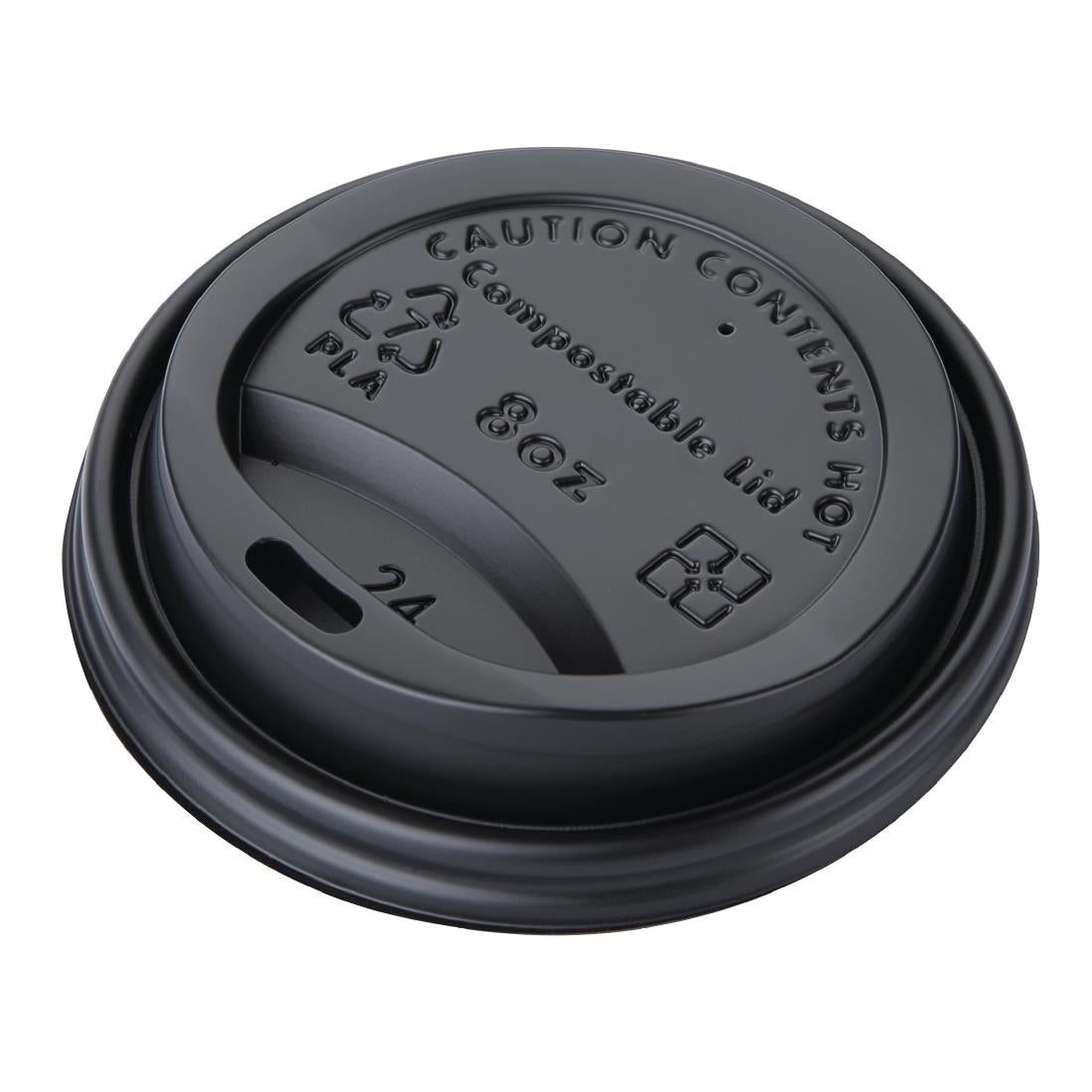 Fiesta Compostable Lids for 8oz Hot Cups (Pack of 50)