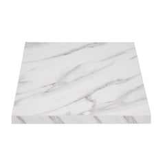 Bolero Pre-Drilled Square Table Top Marble Effect 600mm