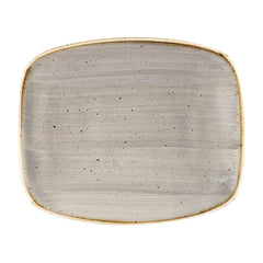 Churchill Stonecast Rectangular Plates Peppercorn Grey 126 x 154mm