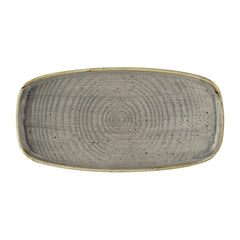 Churchill Stonecast Peppercorn Grey Chefs' Walled Oblong Plate 300mm (Pack of 12)