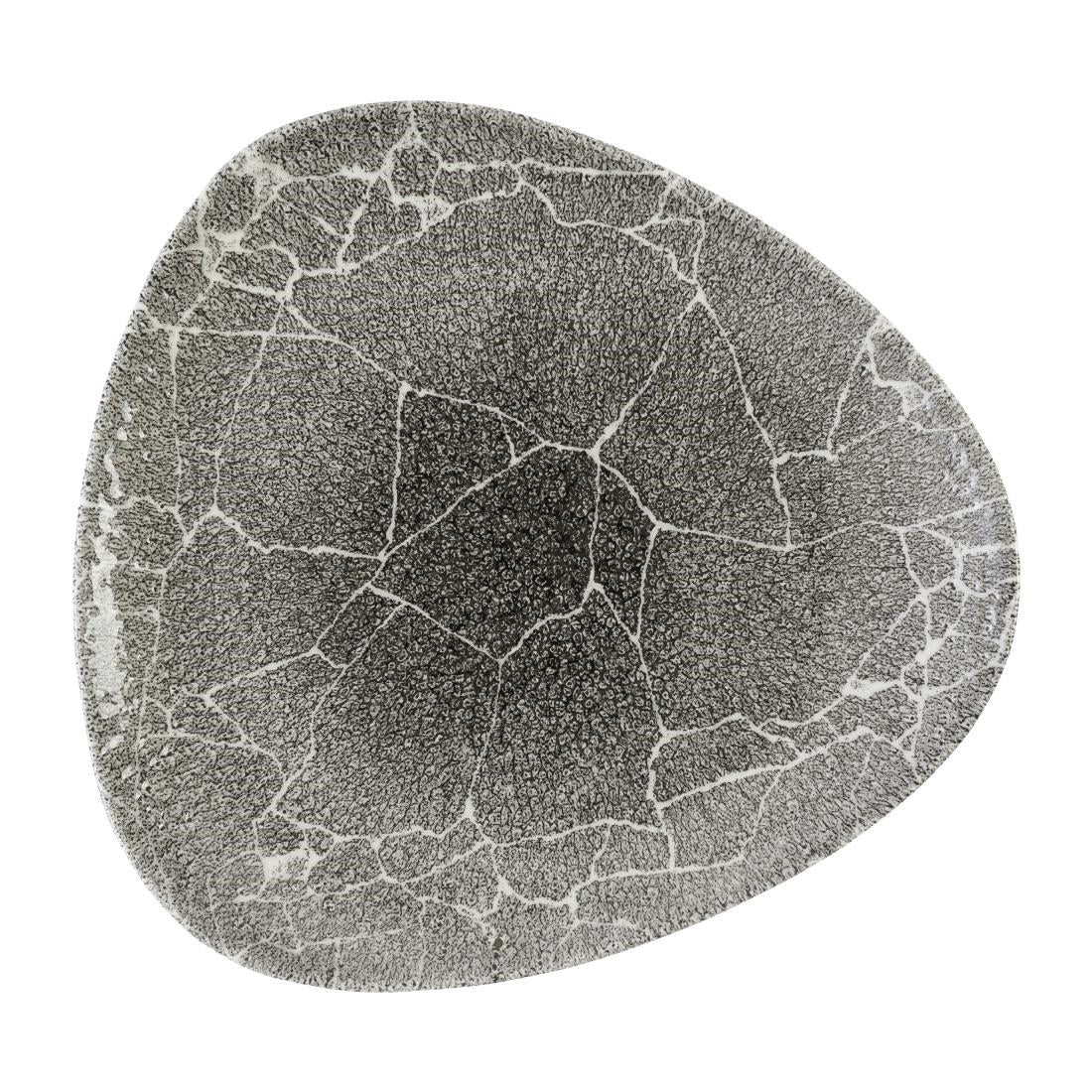 Churchill Studio Prints Kintsugi Quartz Black Triangle Plate 265mm (Pack of 12)