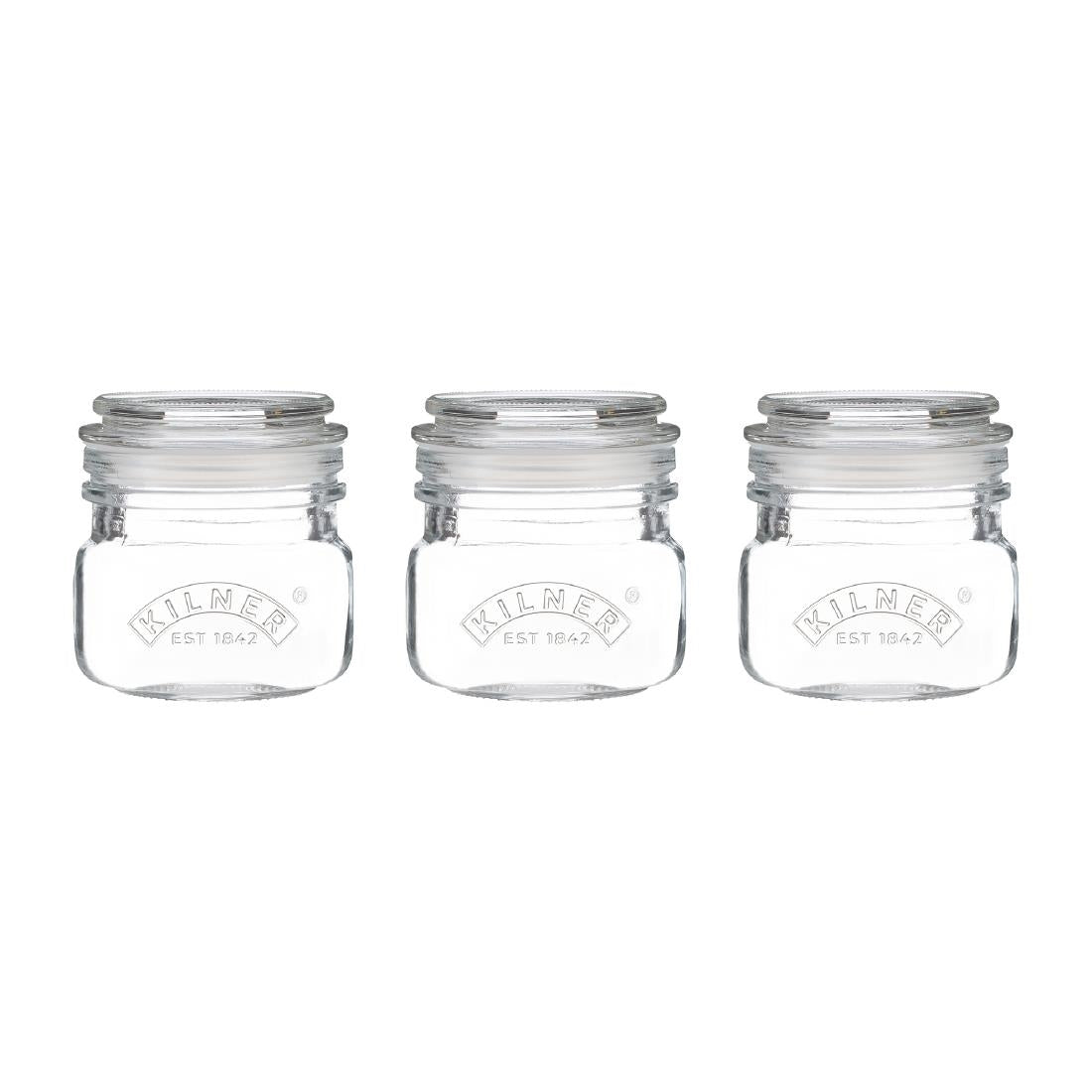 Kilner Square Push Top Jars 250ml (Pack 3)