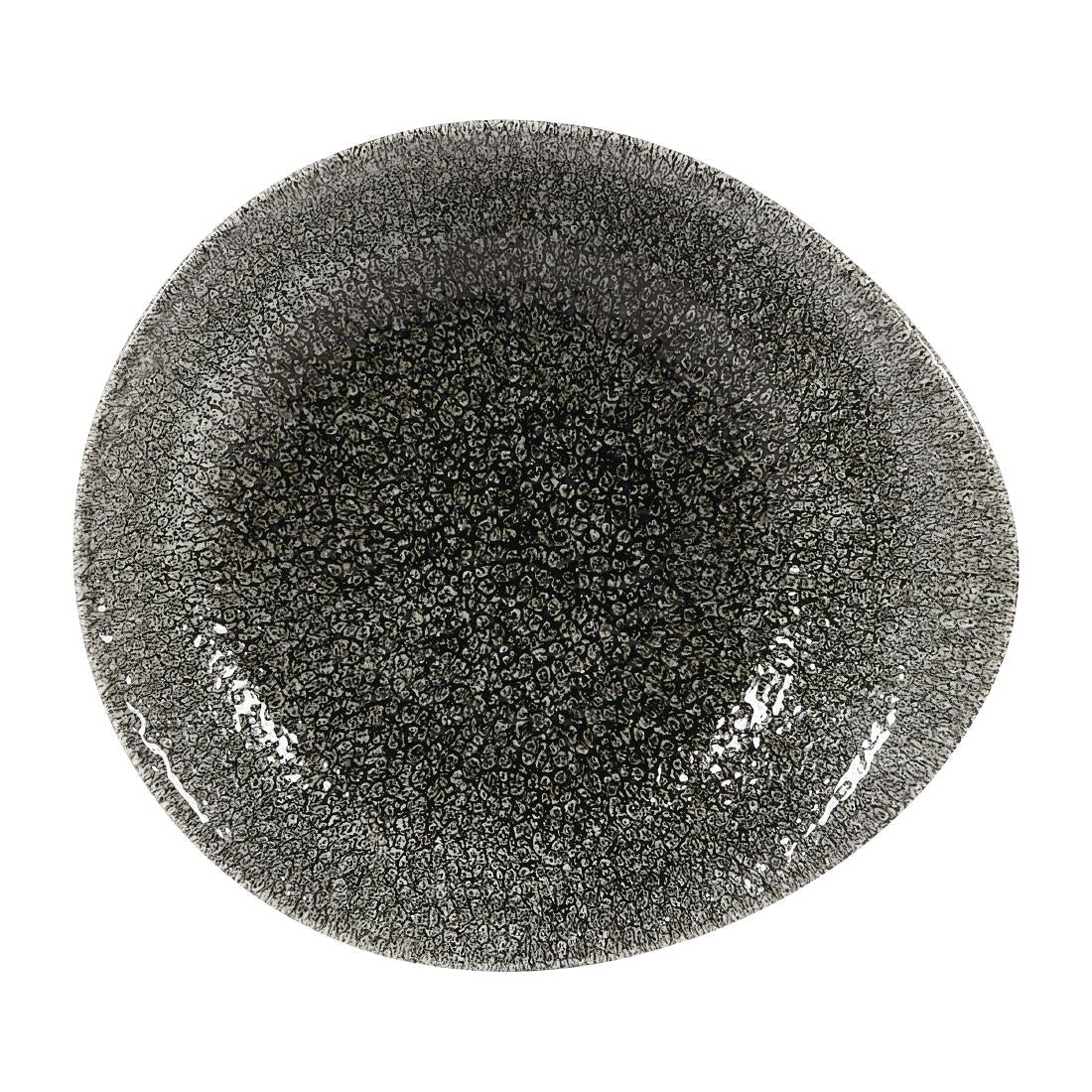 Churchill Raku Round Dish Quartz Black 185mm (Pack of 12)