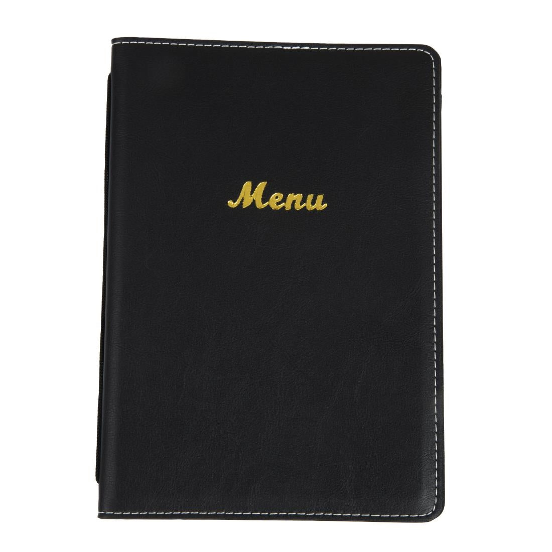Olympia Faux Leather Menu Cover A5 Black
