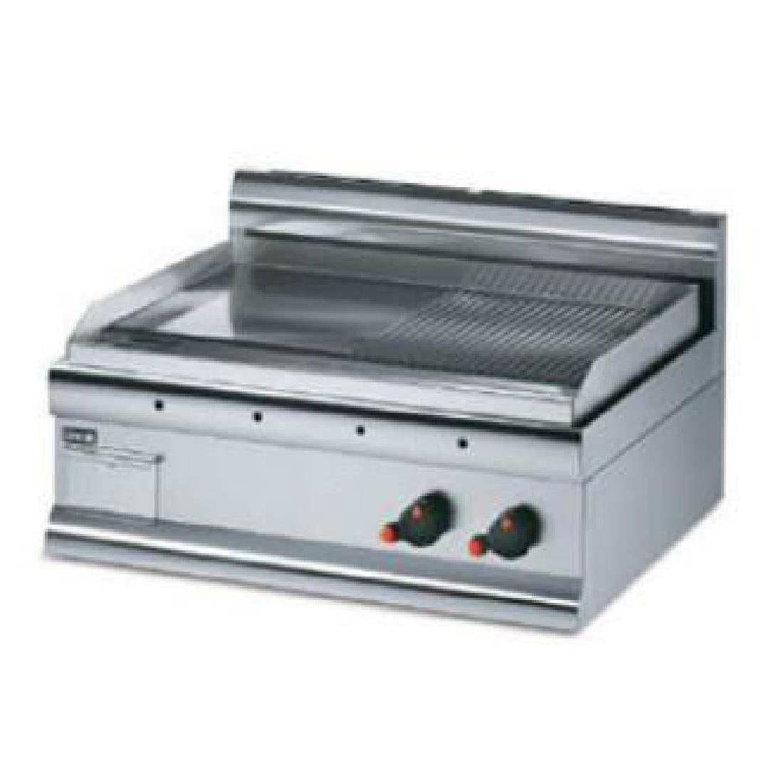 Lincat Silverlink 600 Half Ribbed Dual Zone Electric Griddle GS7/R