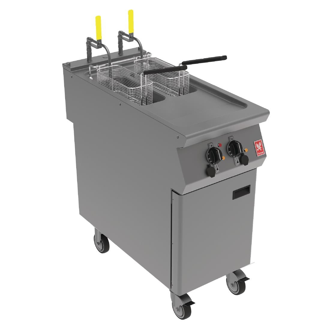 Falcon F900 Twin Pan, Twin Basket Electric Fryer on Castors E9342F2