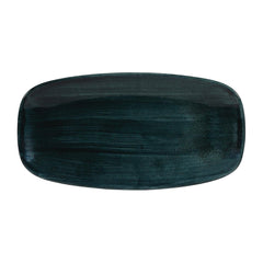 Churchill Stonecast Patina Oblong Chef Plates Rustic Teal 298 x 153mm (Pack of 12)