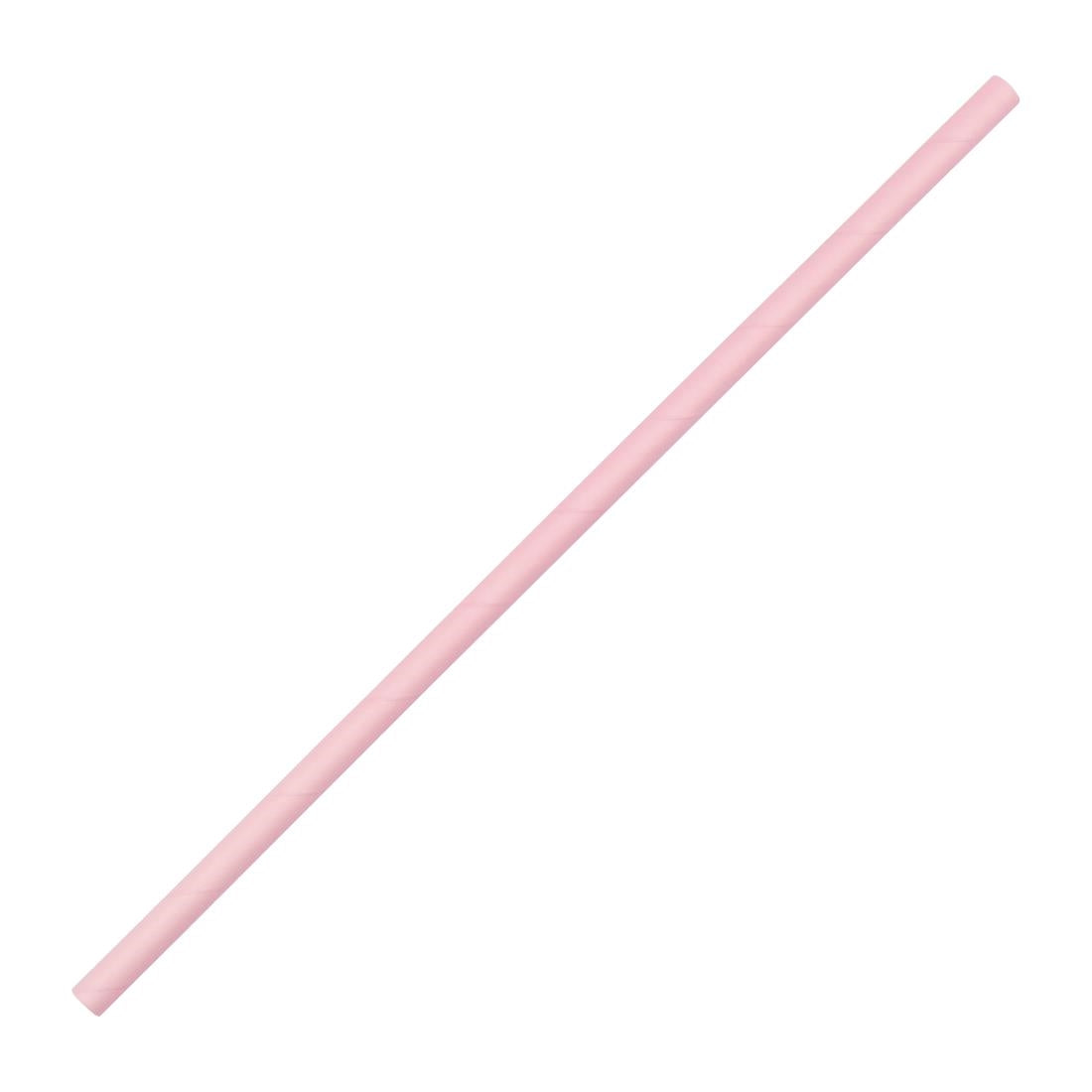 Fiesta Compostable Paper Straws Pink (Pack of 250)