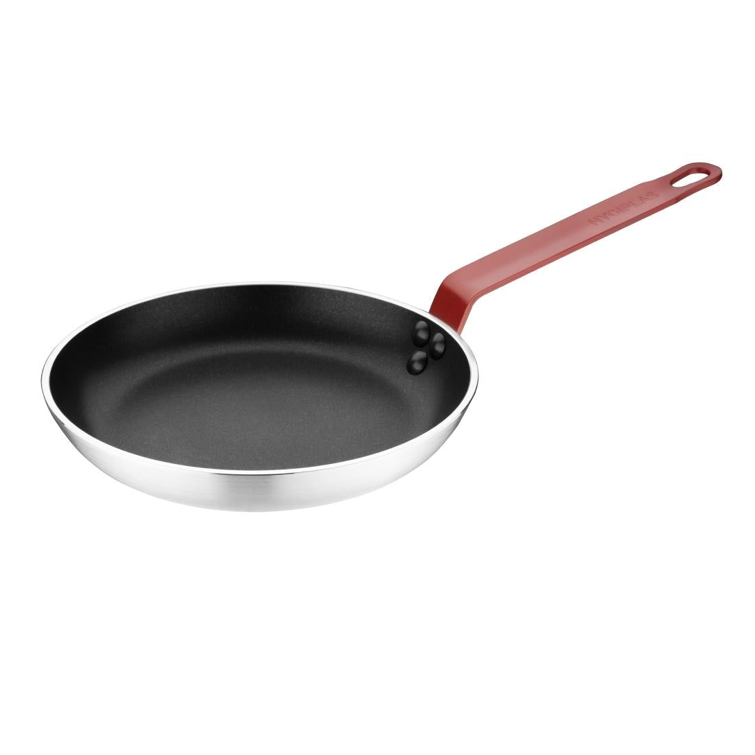 Hygiplas Aluminium Non-Stick Teflon Platinum Plus Frying Pan with Red Handle 24cm