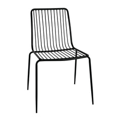 Bolero Steel Wire Dining Chairs Black (Pack of 4)