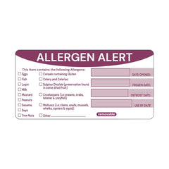 Hygiplas Removable Allergen Alert Food Labels (Pack of 250)