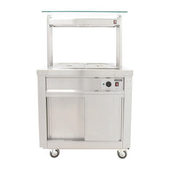 Parry Hot Cupboard with Dry Bain Marie Top and Quartz Heated Gantry FS-HB2PACK