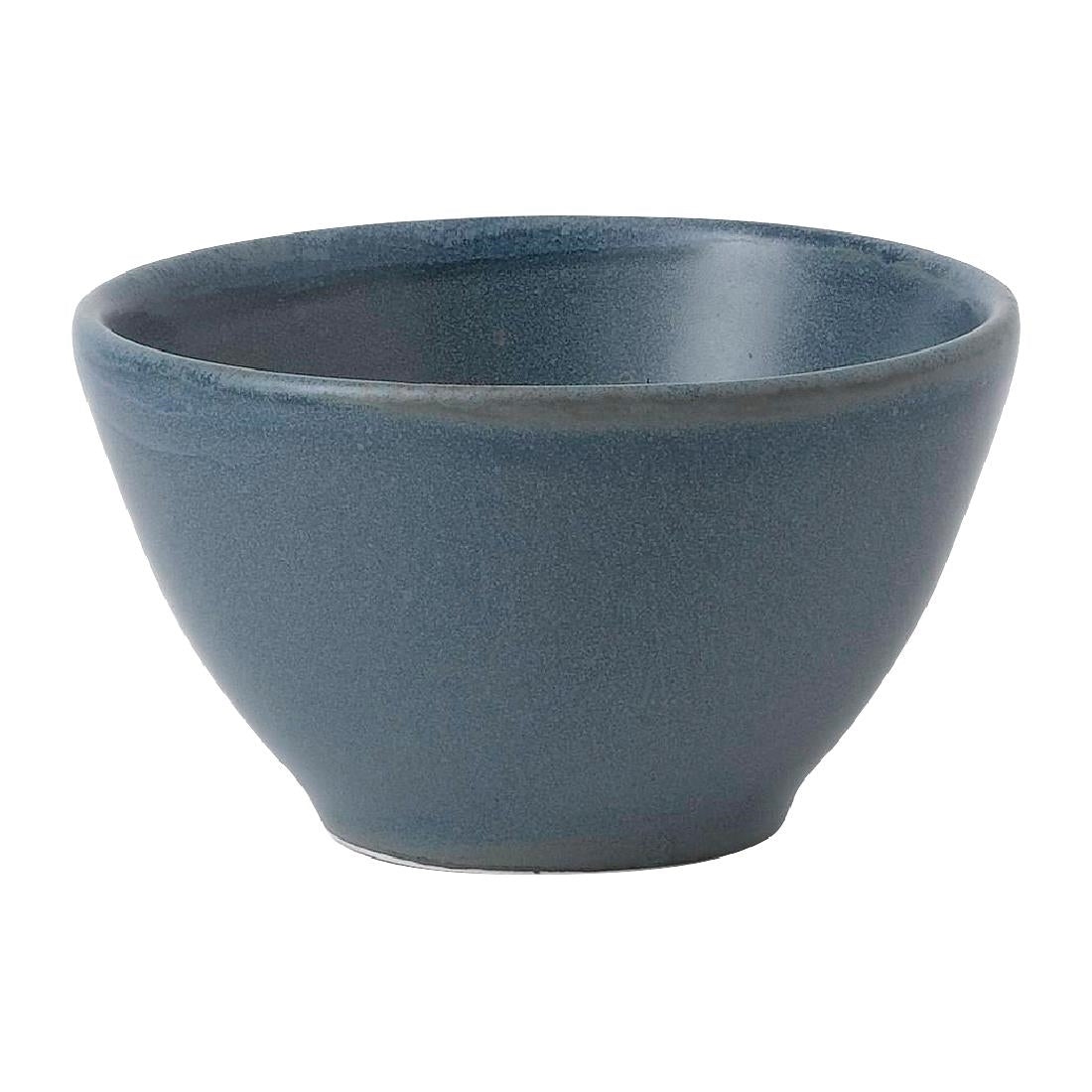 Churchill Super Vitrified Nourish Oslo Blue Contour Dip Pots 110ml (Pack of 12)