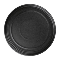 Olympia Cavolo Flat Round Plates Textured Black 220mm (Pack of 6)