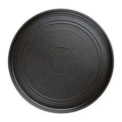 Olympia Cavolo Flat Round Plates Textured Black 270mm (Pack of 4)