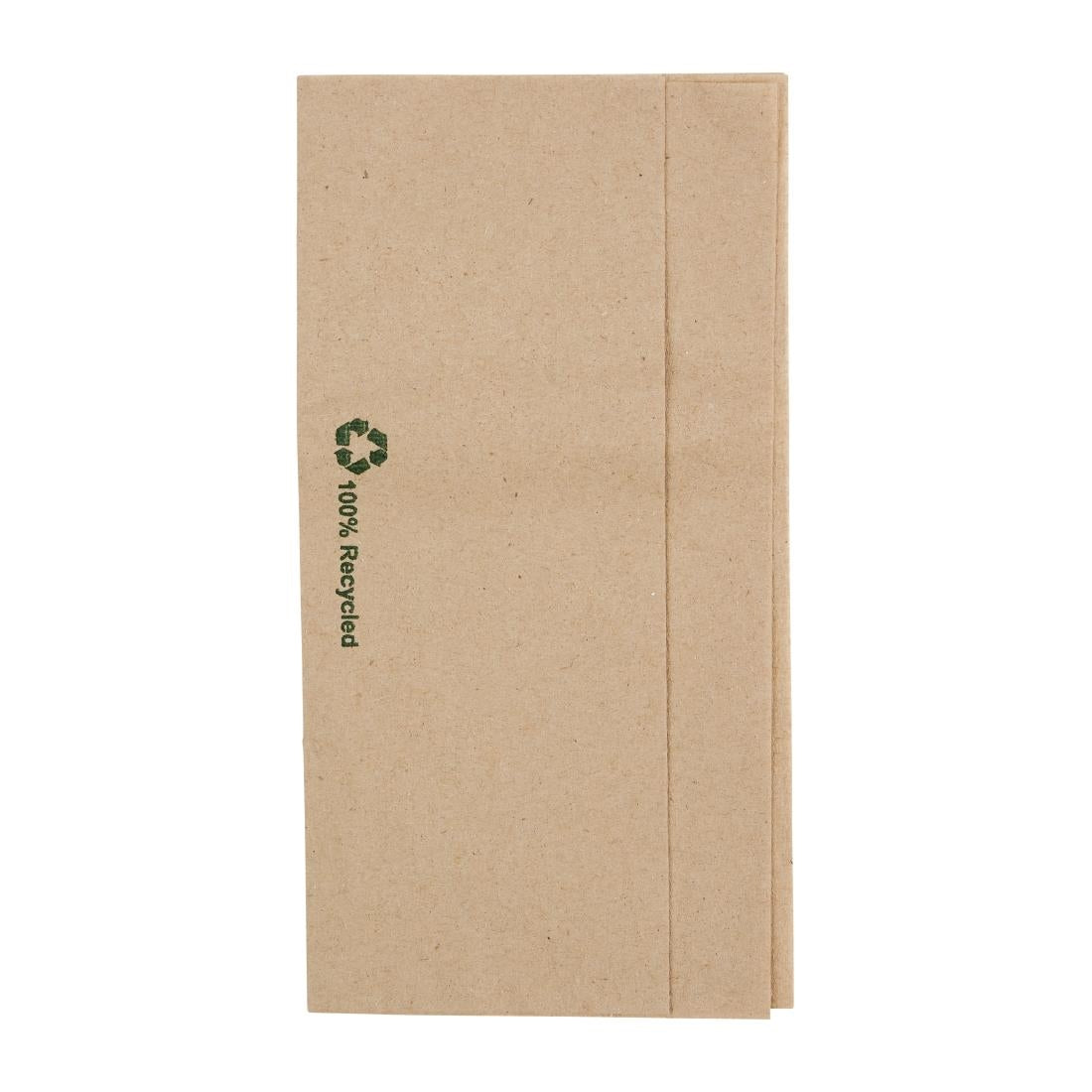 Fiesta Recyclable Recycled Lunch Napkin Kraft 32x30cm 1ply Dispenser Fold (Pack of 6000)