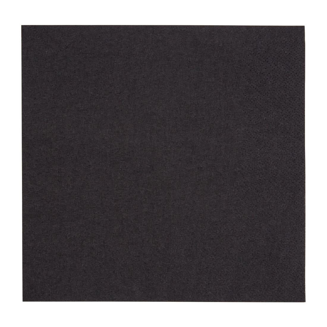 Fiesta Recyclable Lunch Napkin Black 33x33cm 2ply 1/4 Fold (Pack of 2000)