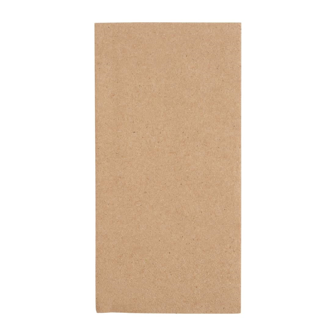 Fiesta Recyclable Recycled Dinner Napkin Kraft 40x40cm 2ply 1/8 Fold (Pack of 2000)