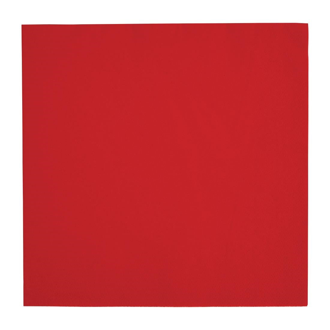 Fiesta Recyclable Dinner Napkin Red 40x40cm 3ply 1/4 Fold (Pack of 1000)