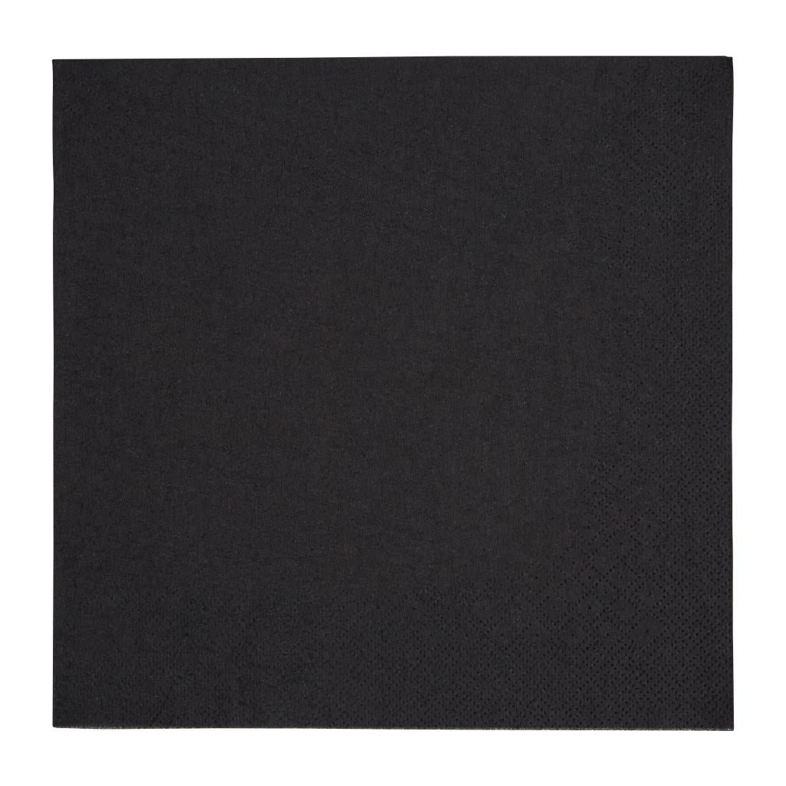 Fiesta Recyclable Dinner Napkin Black 40x40cm 3ply 1/4 Fold (Pack of 1000)