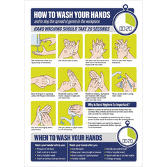 How To Wash Your Hands Sign A4 Self-Adhesive