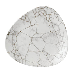 Churchill Studio Prints Kintsugi Agate Grey Lotus Plates 254mm (Pack of 12)