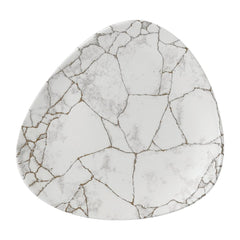 Churchill Studio Prints Kintsugi Agate Grey Lotus Plates 228mm (Pack of 12)