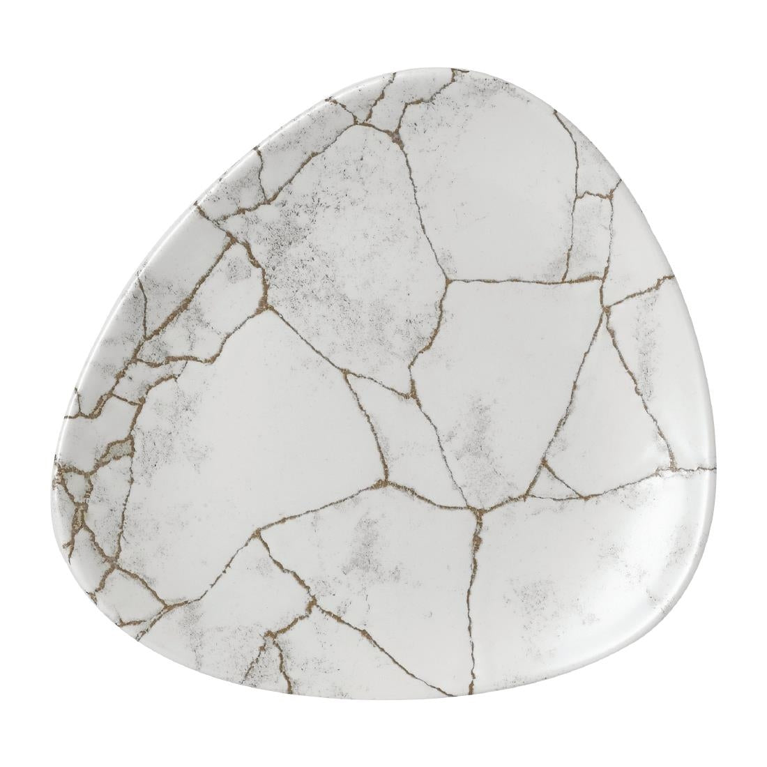 Churchill Studio Prints Kintsugi Agate Grey Lotus Plates 177mm (Pack of 12)